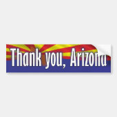 Hartelijk dank, Arizona - Support Arizona Bumpersticker (Voorkant)