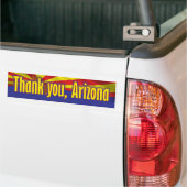 Hartelijk dank, Arizona - Support Arizona Bumpersticker (Op Truck)