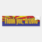 Hartelijk dank, Arizona - Support Arizona Bumpersticker (Voorkant)