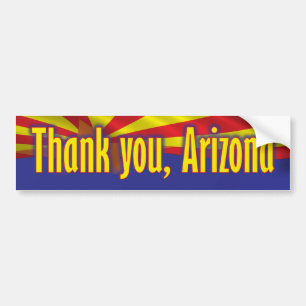 Hartelijk dank, Arizona - Support Arizona Bumpersticker