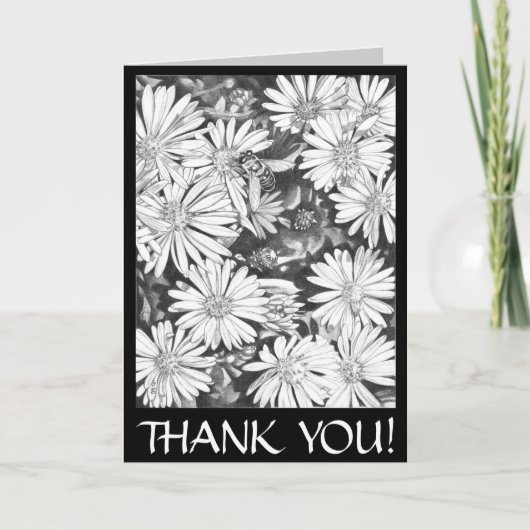 Hartelijk dank Art Kaart Wildflower Aangepast Wens (Voorkant)