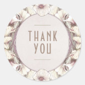 Hartelijk dank,  Art Nouveau Mucha Ronde Sticker (Voorkant)