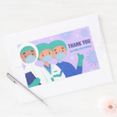 Hartelijk dank, artsen en verpleegkundigen rechthoekige sticker (Envelop)