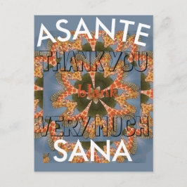 Hartelijk dank, Asante Sana Beauful African Giraff Briefkaart