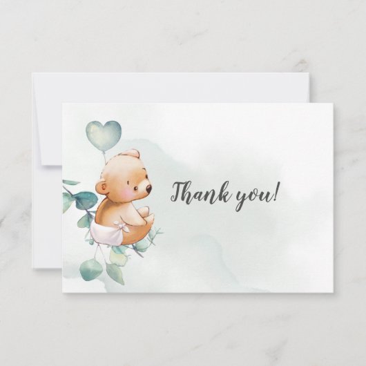 Hartelijk dank, Baby behuizing Beer Bedankkaart (Voorkant)