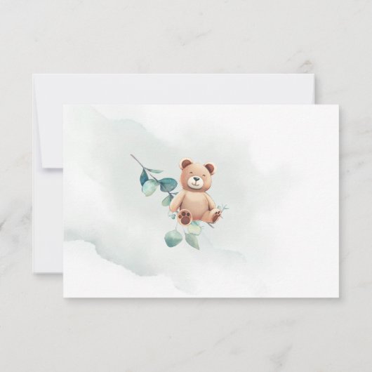 Hartelijk dank, Baby behuizing Beer Bedankkaart (Achterkant)