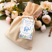 Hartelijk dank, Baby Elephant Song Bird Baby showe Cadeaulabel
