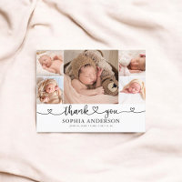 Hartelijk dank Baby Foto aankondiging Briefkaart