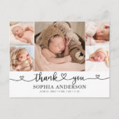 Hartelijk dank Baby Foto aankondiging Briefkaart (Voorkant)