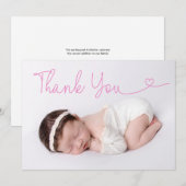 Hartelijk dank Baby Foto geboortebekendmaking Bedankkaart (Voorkant / Achterkant)