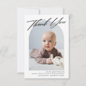 Hartelijk dank, Baby geboorte foto collage Bedankkaart (Voorkant)