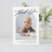 Hartelijk dank, Baby geboorte foto collage Bedankkaart (Staand voorkant)