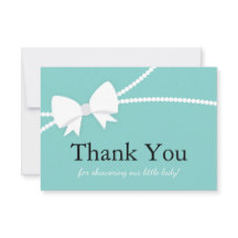 Hartelijk dank, Baby shower, blauw, parels