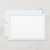 Hartelijk dank, Baby shower, blauw, parels Bedankkaart (Achterkant)