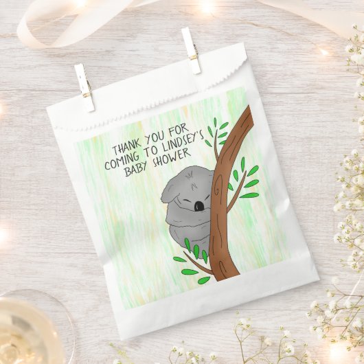 Hartelijk dank, Baby shower Favor Sleepy Koala Bee Bedankzakje (Geknipt)