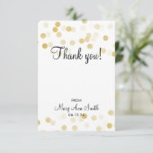 Hartelijk dank, Baby shower Gold Foil Glitter Ligh Bedankkaart (Staand voorkant)