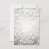 Hartelijk dank, Baby shower Silver Glitter Lights Bedankkaart (Achterkant)