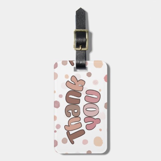 Hartelijk dank bagagelabel (Voorkant verticaal)