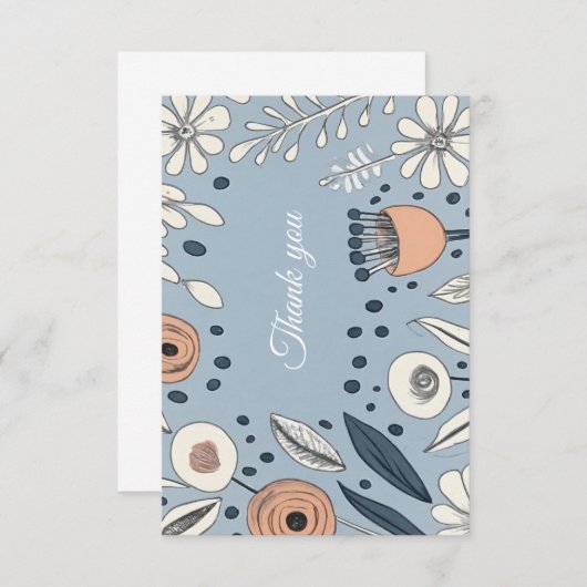 Hartelijk dank bedankkaart (Voorkant / Achterkant)