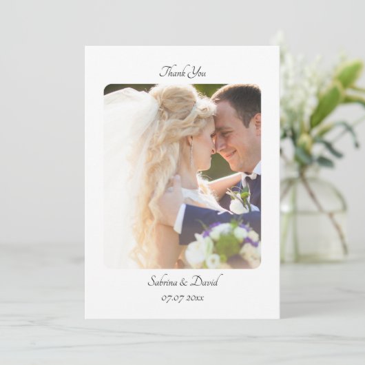 Hartelijk dank bedankkaart (Staand voorkant)