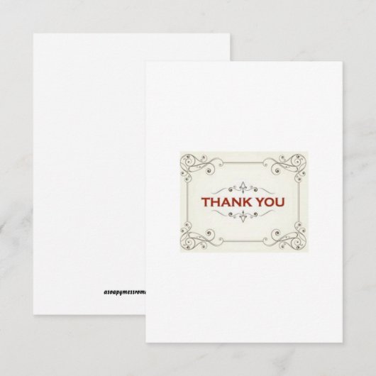 Hartelijk dank bedankkaart (Voorkant / Achterkant)