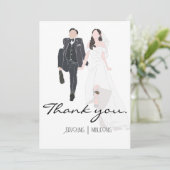 Hartelijk dank bedankkaart (Staand voorkant)