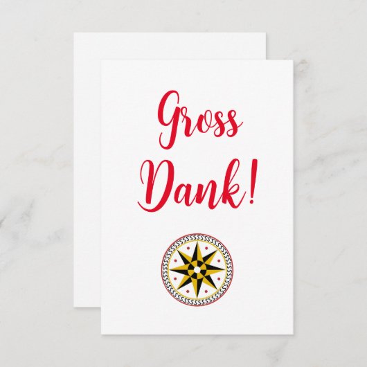 Hartelijk dank bedankkaart (Voorkant / Achterkant)