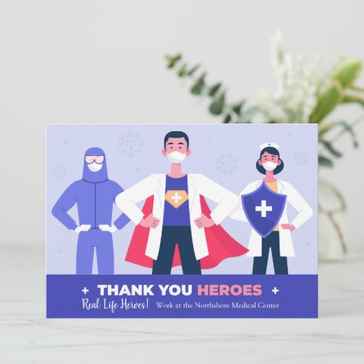 Hartelijk dank bedankkaart (Staand voorkant)