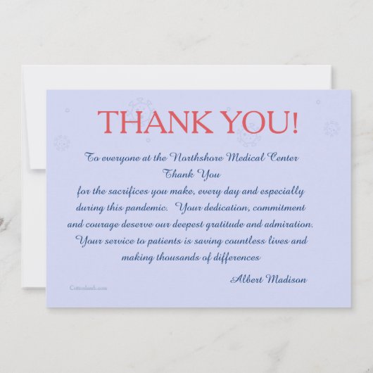 Hartelijk dank bedankkaart (Achterkant)