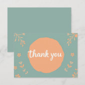 Hartelijk dank bedankkaart (Voorkant / Achterkant)