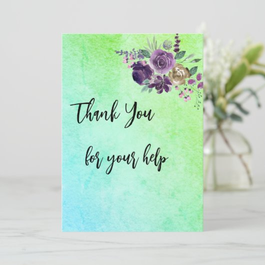 Hartelijk dank bedankkaart (Staand voorkant)