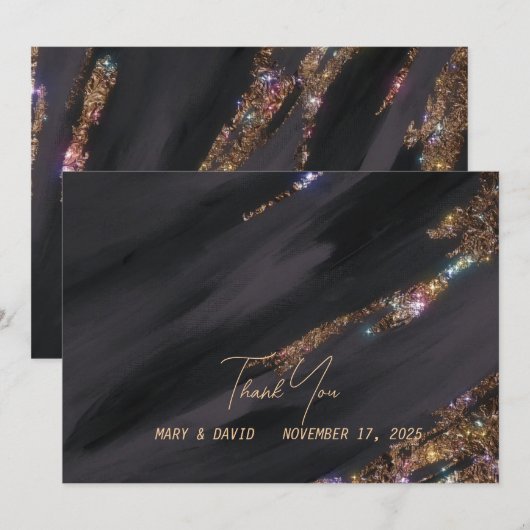 Hartelijk dank bedankkaart (Voorkant / Achterkant)