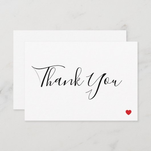 Hartelijk dank bedankkaart (Voorkant / Achterkant)