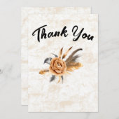 Hartelijk dank bedankkaart (Voorkant / Achterkant)