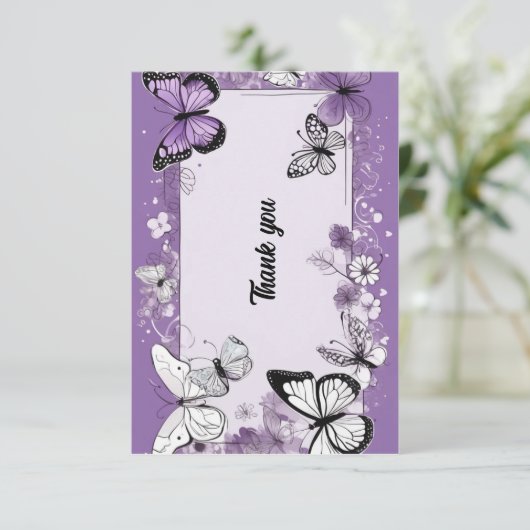 Hartelijk dank bedankkaart (Staand voorkant)