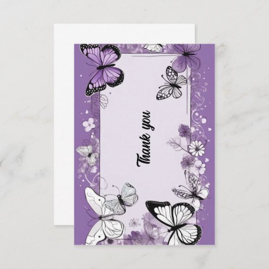 Hartelijk dank bedankkaart (Voorkant / Achterkant)