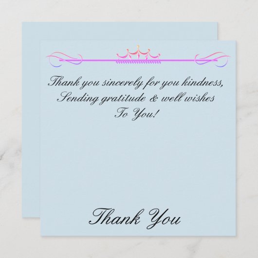 Hartelijk dank bedankkaart (Voorkant / Achterkant)