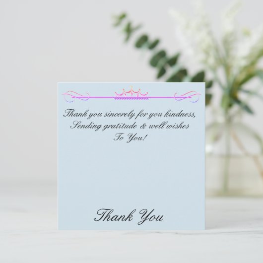 Hartelijk dank bedankkaart (Staand voorkant)