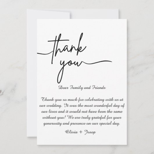 Hartelijk dank bedankkaart (Voorkant)