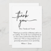 Hartelijk dank bedankkaart (Voorkant / Achterkant)