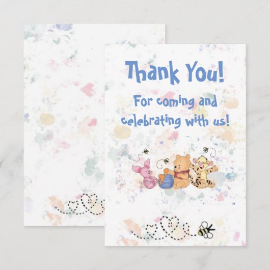 Hartelijk dank bedankkaart (Voorkant / Achterkant)