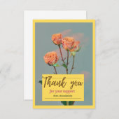 Hartelijk dank bedankkaart (Voorkant / Achterkant)