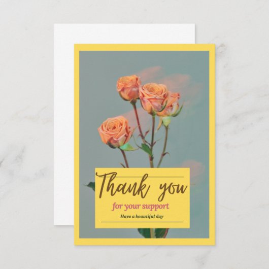 Hartelijk dank bedankkaart (Voorkant / Achterkant)