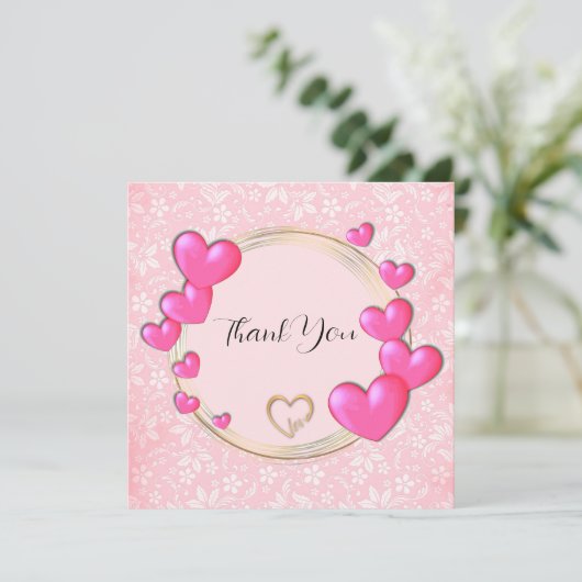 Hartelijk dank bedankkaart (Staand voorkant)