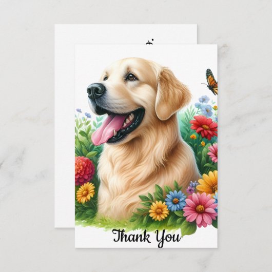 Hartelijk dank bedankkaart (Voorkant / Achterkant)