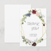 Hartelijk dank bedankkaart (Voorkant / Achterkant)