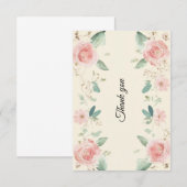 Hartelijk dank bedankkaart (Voorkant / Achterkant)