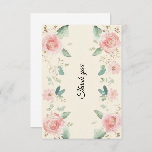 Hartelijk dank bedankkaart (Voorkant / Achterkant)