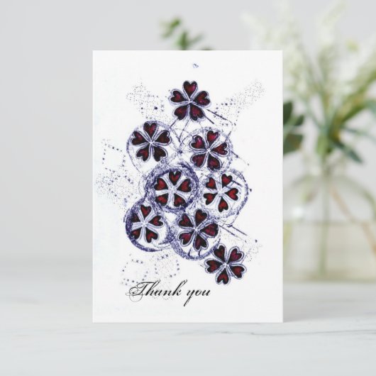 Hartelijk dank bedankkaart (Staand voorkant)