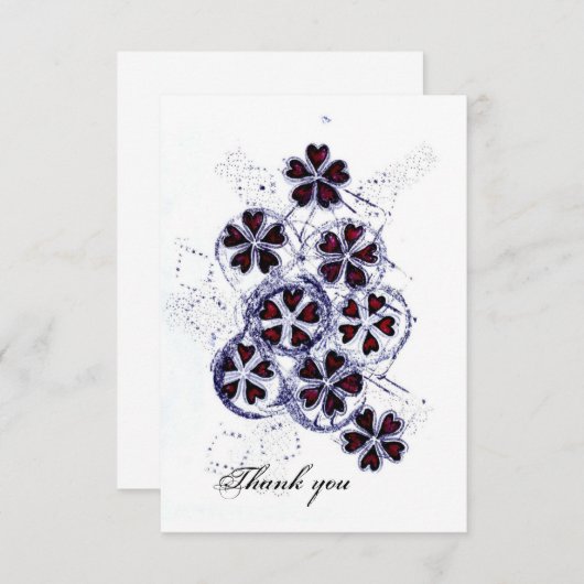 Hartelijk dank bedankkaart (Voorkant / Achterkant)